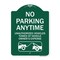 Signmission No Parking Anytime Unauthorized Vehicles Towed at Vehicle Owners Expense With Car, GW-1824-23764 A-DES-GW-1824-23764 - alternate 1